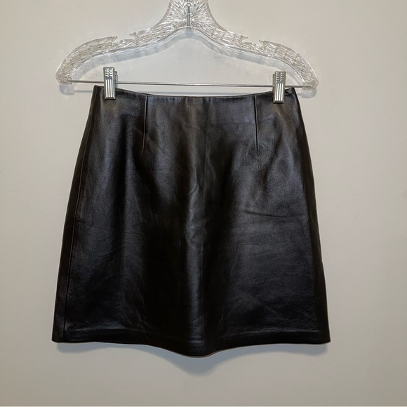 Cache Women 100% Leather Skirt Size 2 - Picture 5 of 5